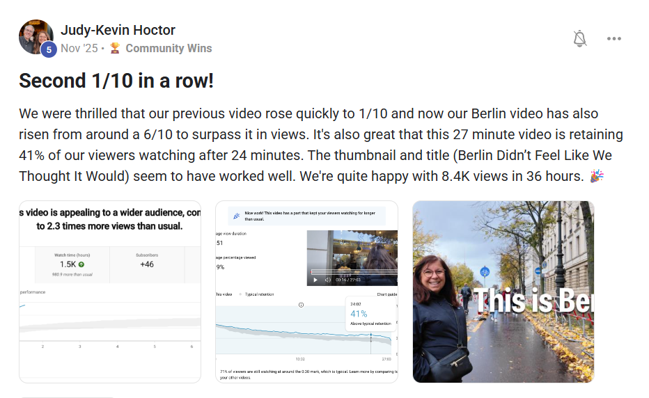 Judy-Kevin Hoctor second 1 of 10 in a row